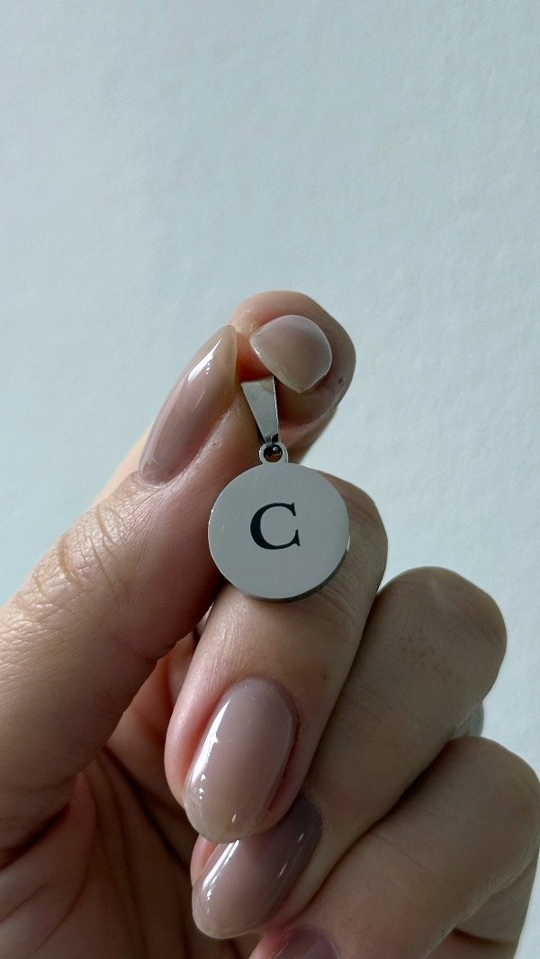 Producto - Dije medallita para grabar 1,5cm ACERO QUIRÚRGICO - 2