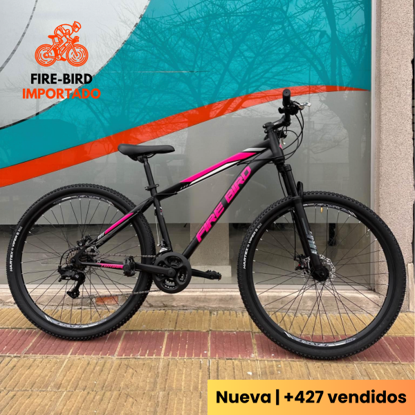 Producto - Fire Bird MTB (Negro+Fucsia) Rodado 29-26-24