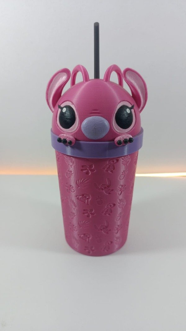 Producto - Vaso Lilo y Stitch - Angel (Rosa)
