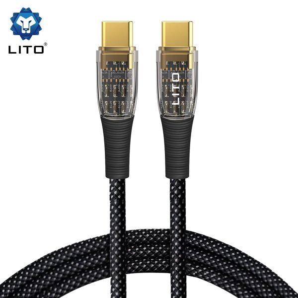 Producto - Cable Mallado Carga Rapida y Datos Pd 60w Lito Tipo C A Tipo C 1.2mt