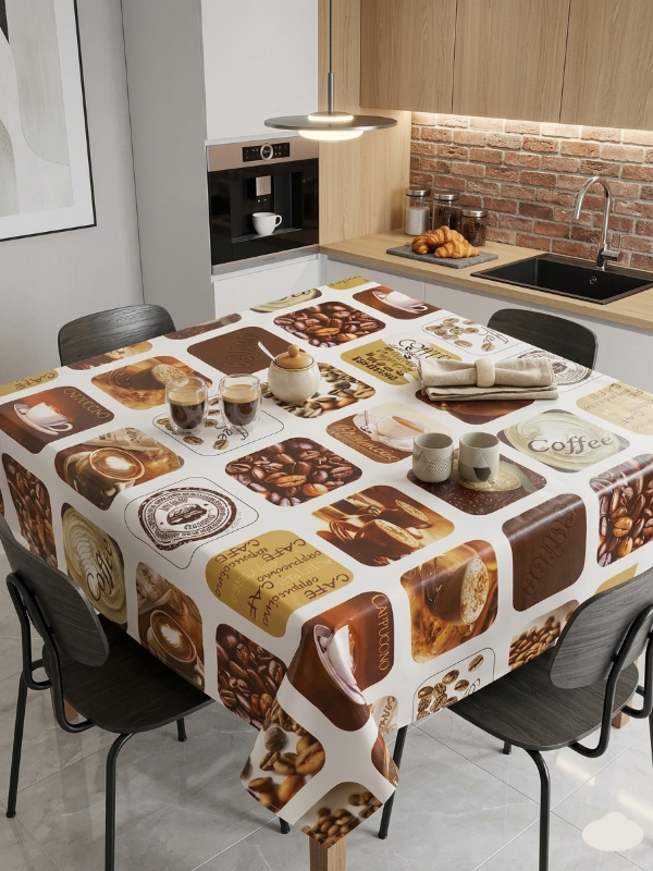 Producto - Mantel Cuadrado de Pvc 1,30 x 1.30 mts "Desayuno"