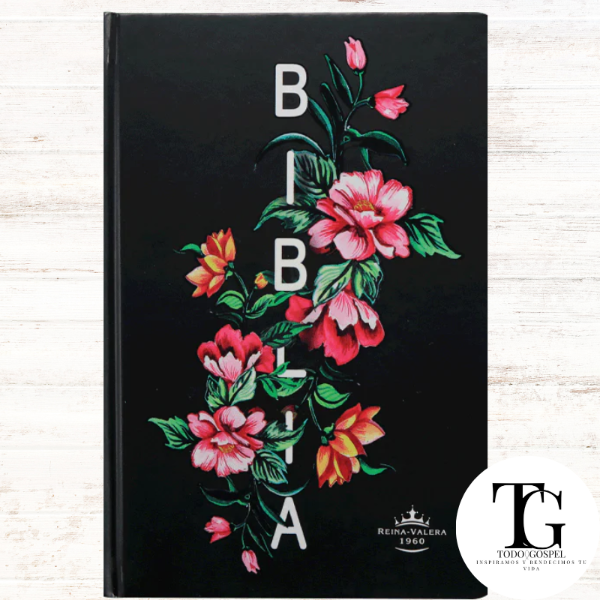 Producto - BIBLIA RVR60 FLORES NEGRA