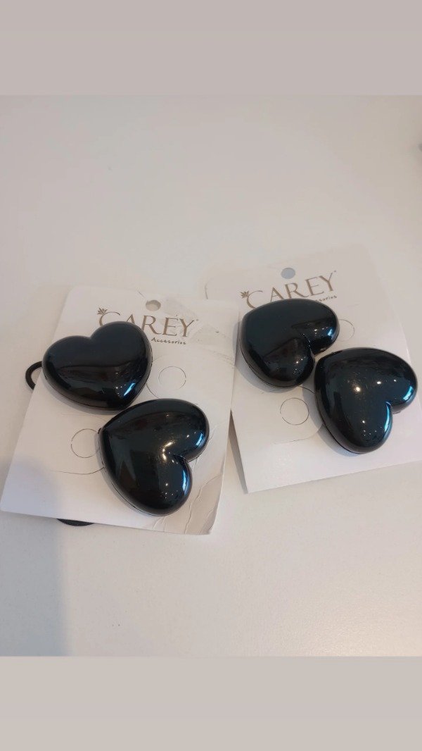 Producto - Colita con aplique corazón negro. Blíster x 2 unidades.