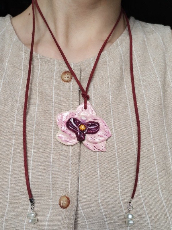 Producto - Orquídea Blanca/Bordo - 2