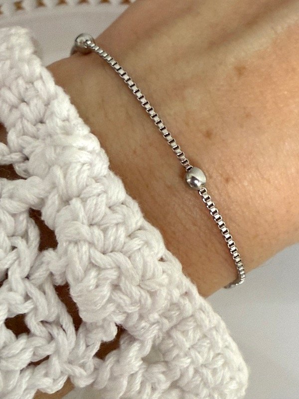 Producto - P665 Pulsera forcet con bolitas 19 cm