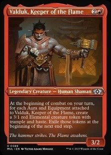 Producto - Valduk, Keeper of the Flame Foil Etched Multiverse Legends