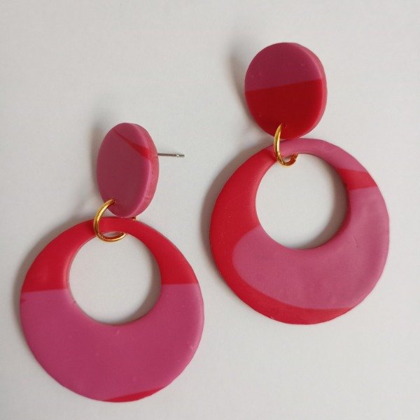 Producto - Doble círculo en rosa y rojo