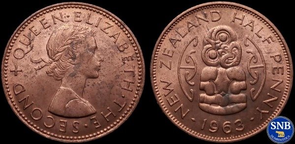 Producto - Nueva Zelanda - 1/2 Penique (1963) KM #23.2 - Commonwealth