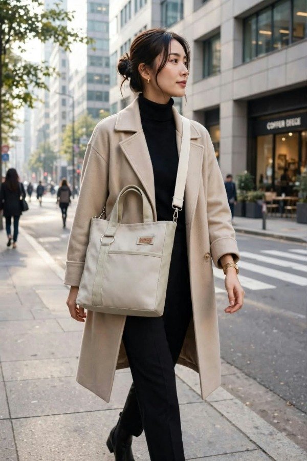 Producto - Bolso "Petit" beige y verde claro - 0