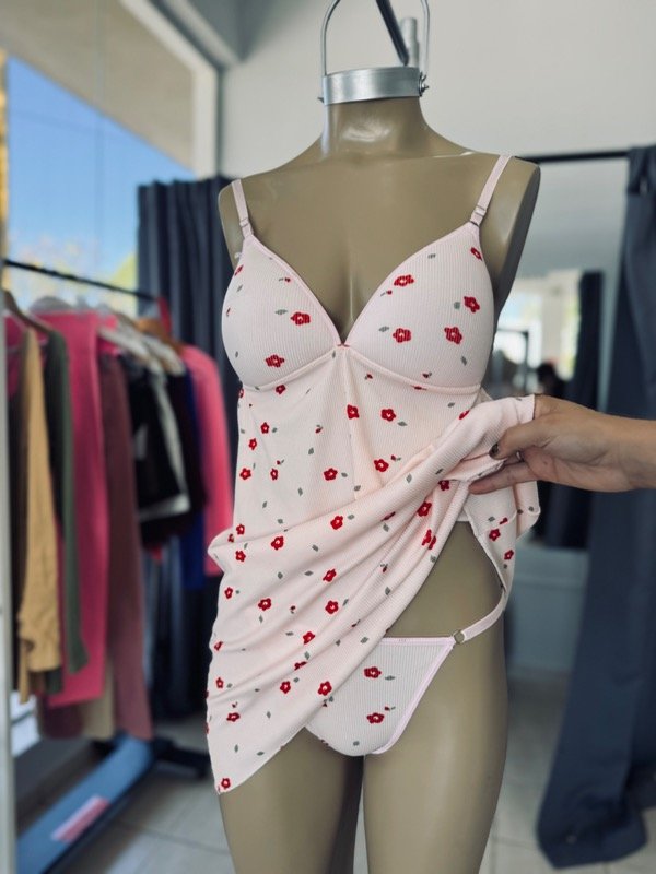 Producto - BABY DOLL ROMÁNTICO DISEÑO ROSA