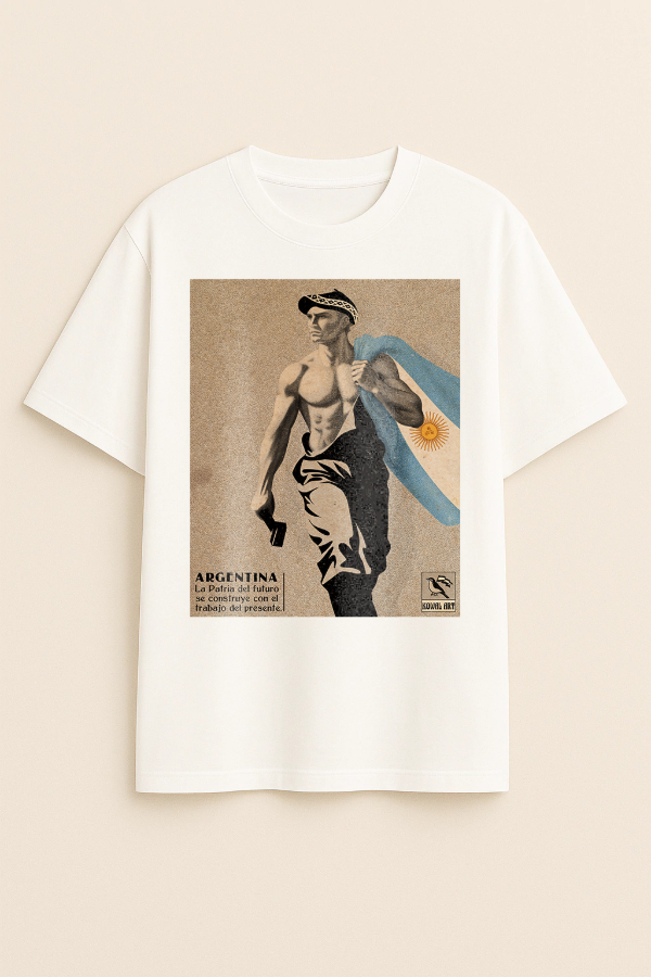 Producto - Trabajador Argentino (Oversize Unisex Blanca Frontal)