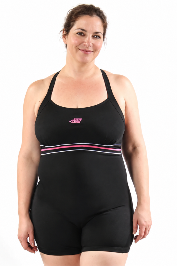 Producto - MALLA ENTERITO CON SHORT Y RECORTE - TALLES PLUS DEL M al XXL - 0