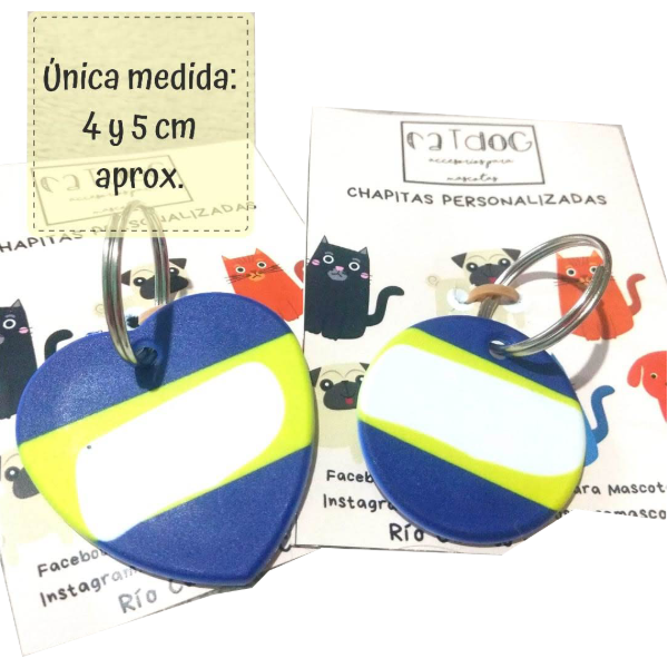 Producto - Chapita identificatoria autocompletable - Boca Juniors