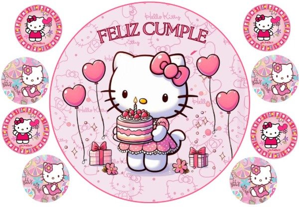 Producto - LAMINA KITTY 9 REDONDA