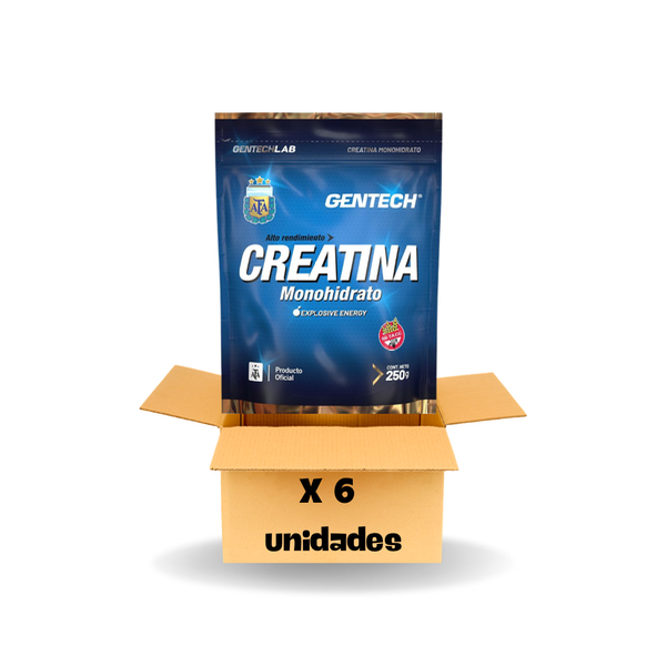 Producto - Creatina Monohidrato en Polvo x 250 g GENTECH X 6 unidades