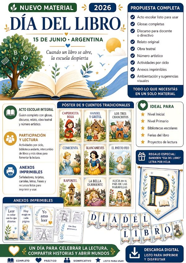 Producto - Acto DÍA DEL LIBRO EN ARGENTINA - 15 DE JUNIO