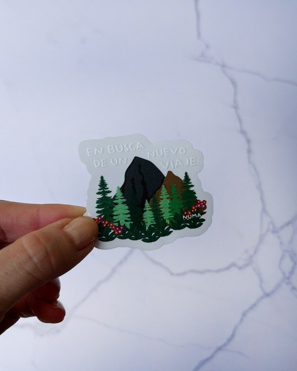 Producto - Sticker vinilo transparente EN BUSCA DE UN NUEVO VIAJE