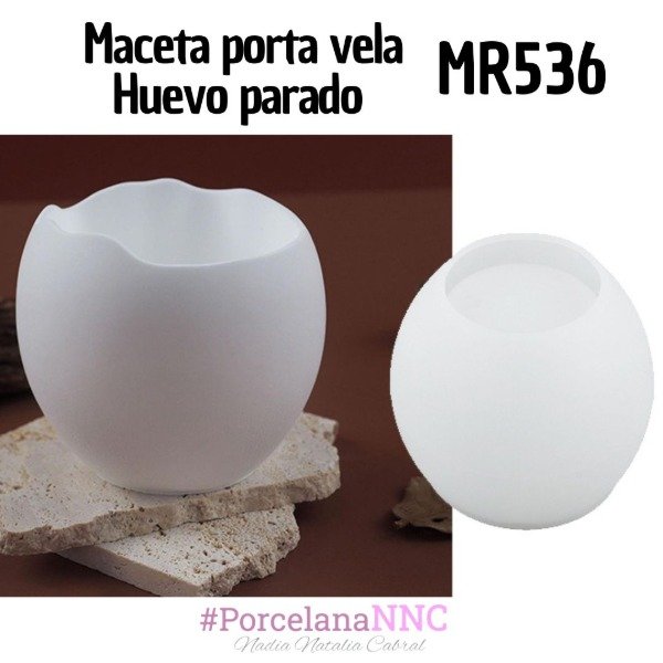 Producto - Maceta porta vela Huevo parado MR536