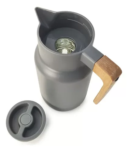Producto - JARRA TERMICA PARA BEBIDASFRIA/CALIENTE 1 LITRO PICO VERTEDOR MANGO MADERA - 3