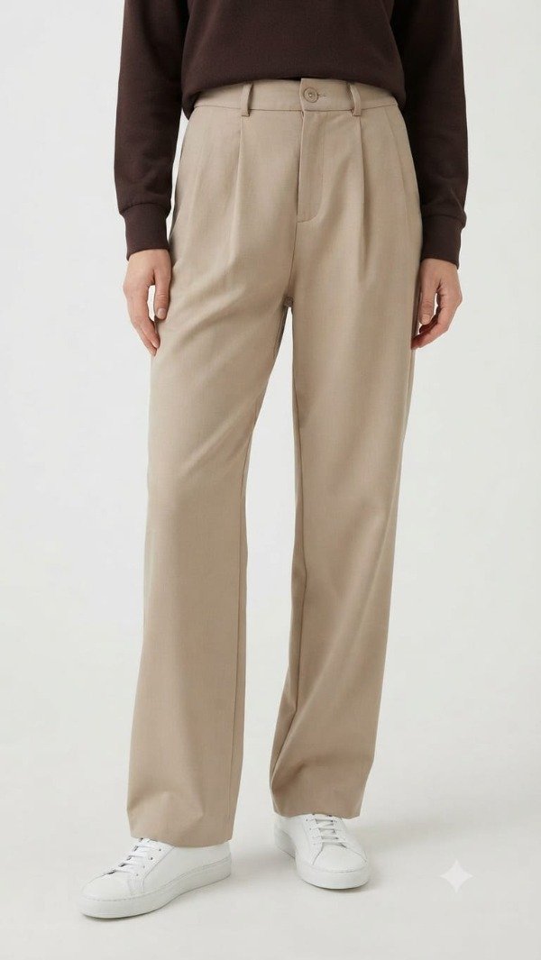 Producto - Pantalón con 2 pinzas y elástico en cintura de Gabardina Liso (Art. 6142) - 0