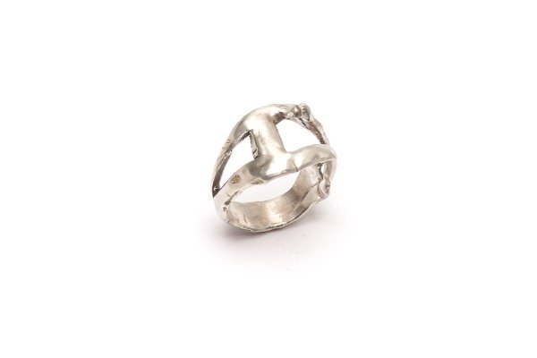 Producto - Anillo dos ventanitas-orgánico/Plata 925