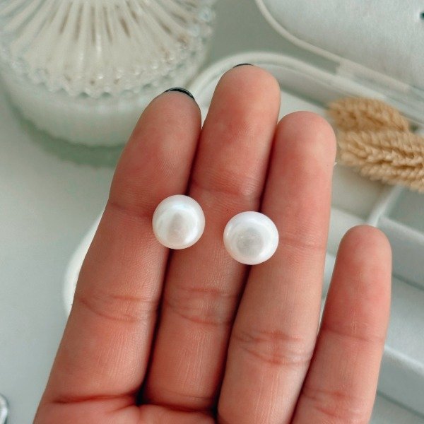 Producto - Aros Pasantes Perlas De Rio Plata 925