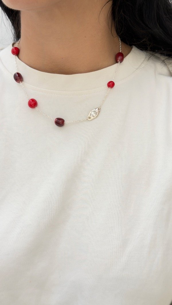 Producto - Collar plata mostacillas y cubic - 0