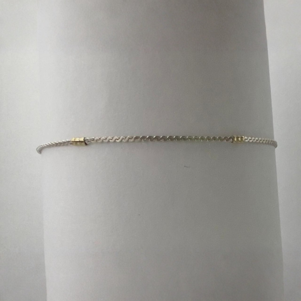 Producto - Pulsera de plata y oro Rosita