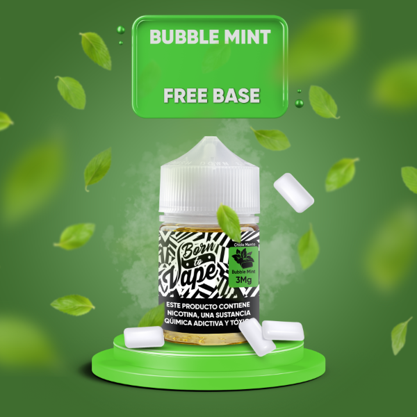 Producto - (FREEBASE) BORN TO VAPE 60ML 3MG - BUBBLE MINT