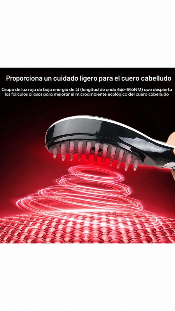 Producto - CEPILLO MASAJEADOR LUZ LED NANO HIDRATACIÓN INALAMBRICO + EXOSOMA CAPILAR - 1
