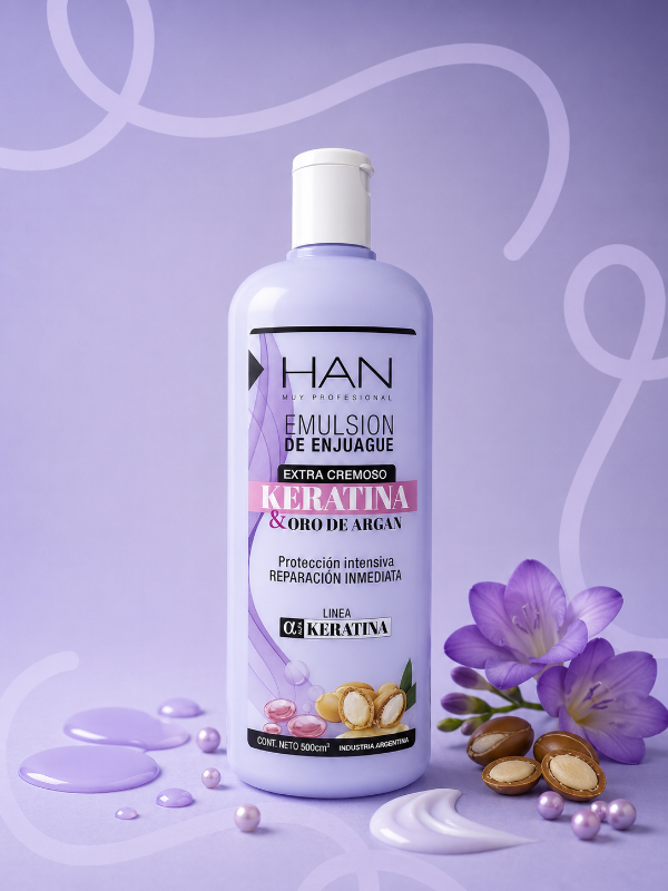 Producto - Acondicionador Keratina y Argán Reparación Intensiva 500 ml HAN