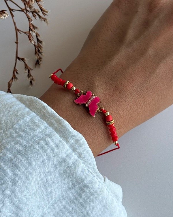 Producto - Pulsera mariposa roja