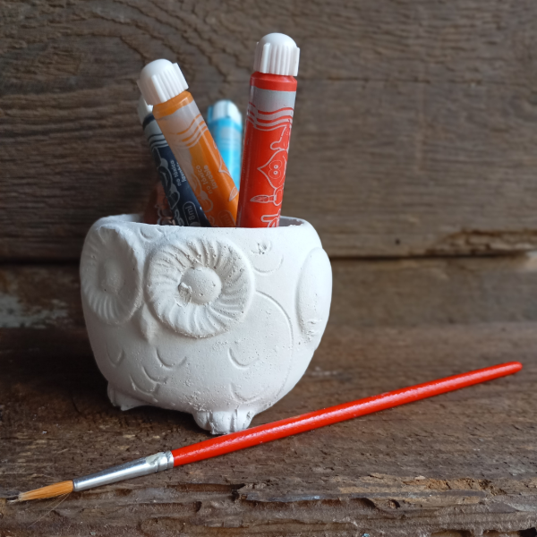 Producto - Kit Maceta para Pintar "Búho"