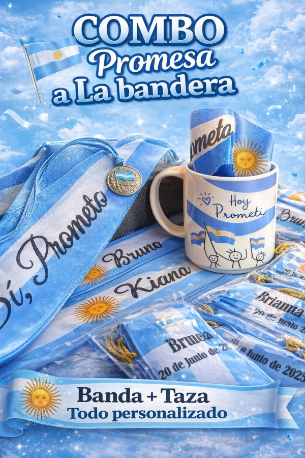 Producto - Combo PROMESA A LA BANDERA : Banda + Taza