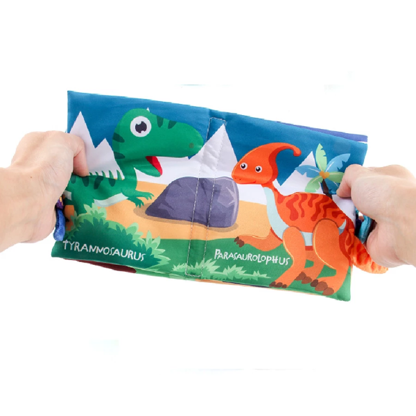 Producto - Libro sensorial de tela crujiente Dinos