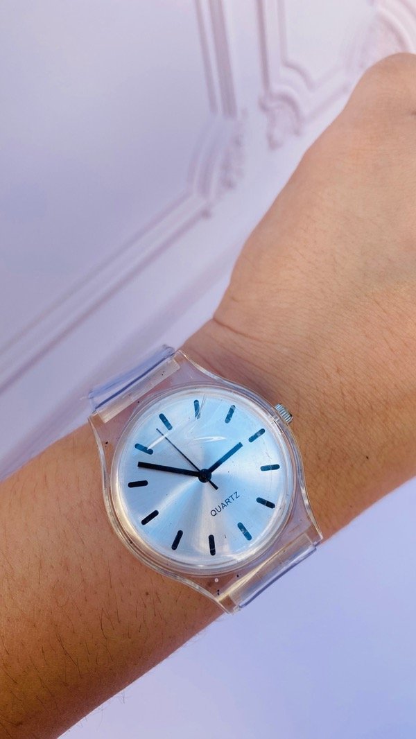 Producto - RELOJ QUARTZ TRANSPARENTE