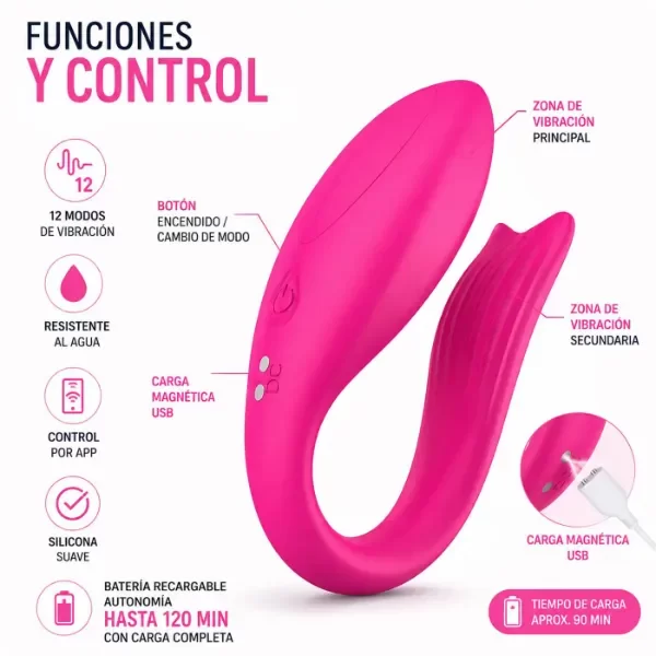Producto - Couple Vibrator - App Rose Fusion - 2