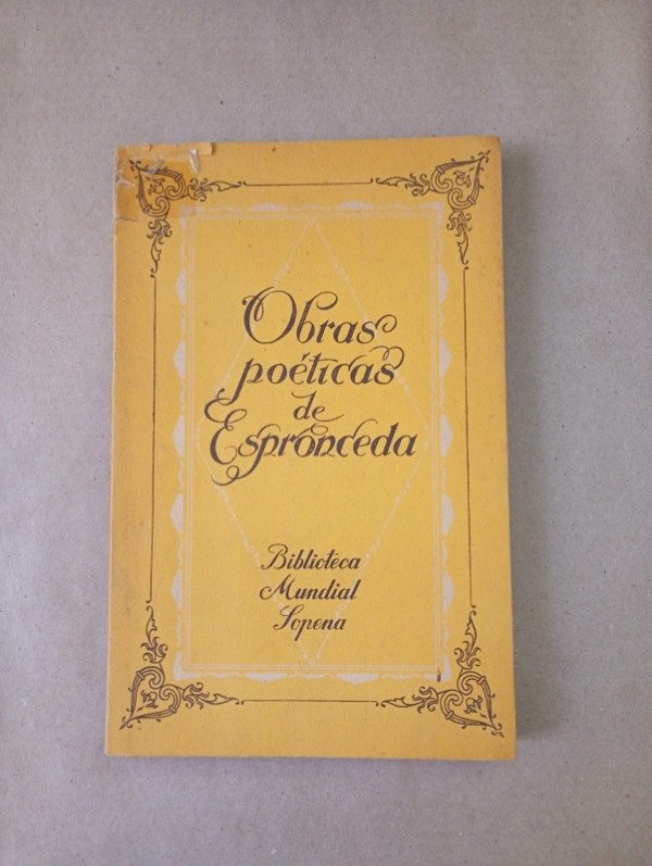 Producto - Obras poéticas de - Espronceda - Sopena 1944