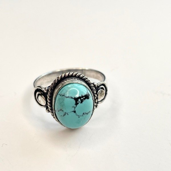 Producto - Anillo de Alpaca y Turquesa