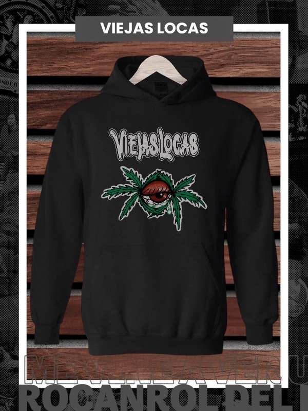 Producto - Buzo Canguro Negro Frisa Viejas Locas