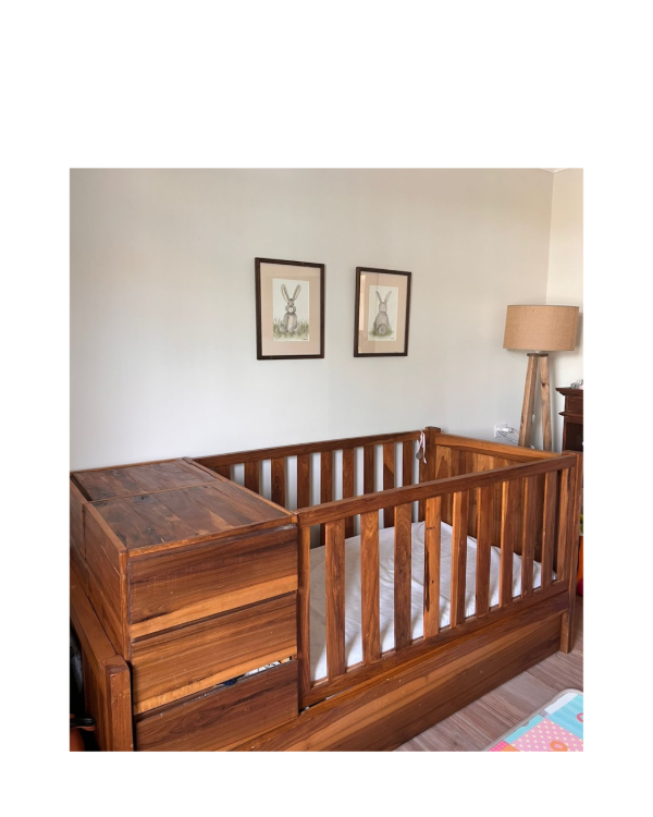 Producto - Cama cuna funcional de petiribí con colchones