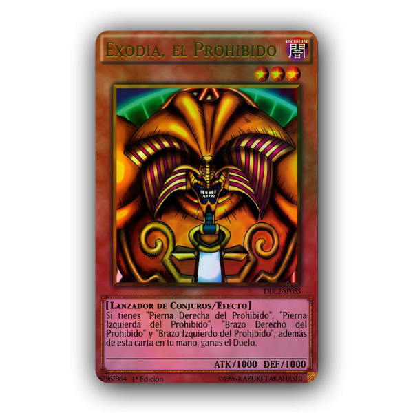 Producto - Yu-Gi-Oh! Exodia - Vinilo Holográfico / Tamaño SUBE