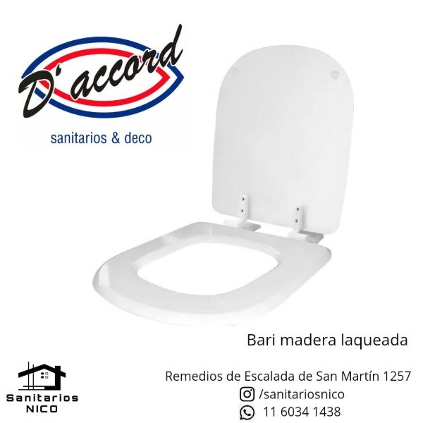 Producto - Tapa y asiento de madera laqueada Bari