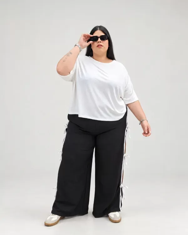 Producto - Pantalón con lazo - twill - 1