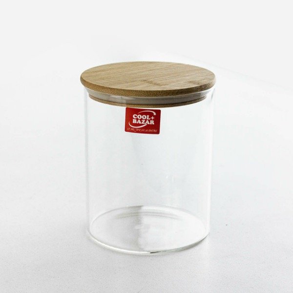 Producto - FRASCO HERMETICO DE VIRIO TAPA BAMBOO 800ML