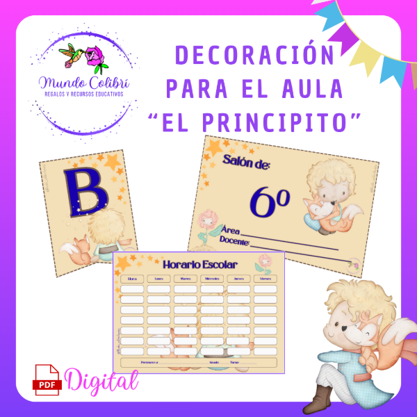 Producto - Deco para el aula "El Principito" 2026 (Archivo Digital)