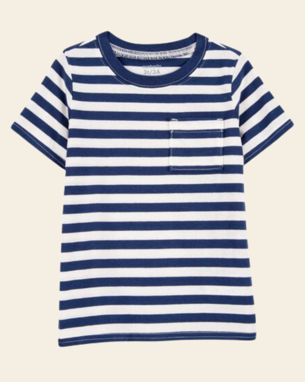 Producto - Remera Bebé Carters Rayada Azul y Blanca