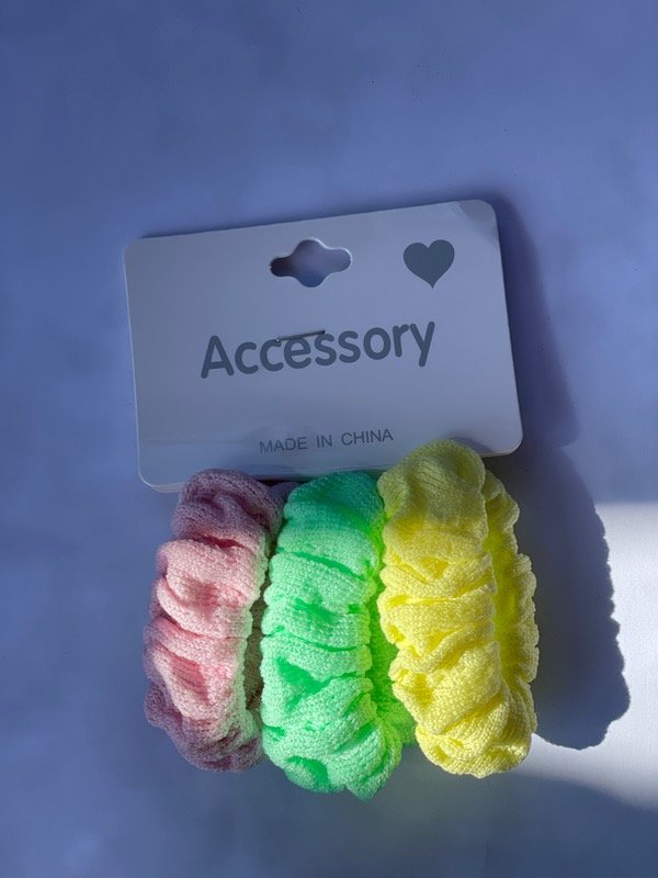 Producto - Colitas x3 amarilla, verde y rosa