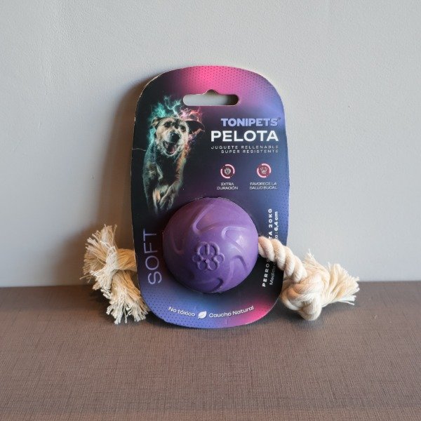 Producto - Pelota rellenable con soga SOFT