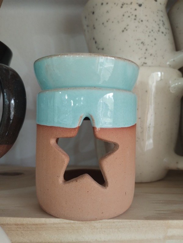 Producto - Hornillo gres estrella color aqua